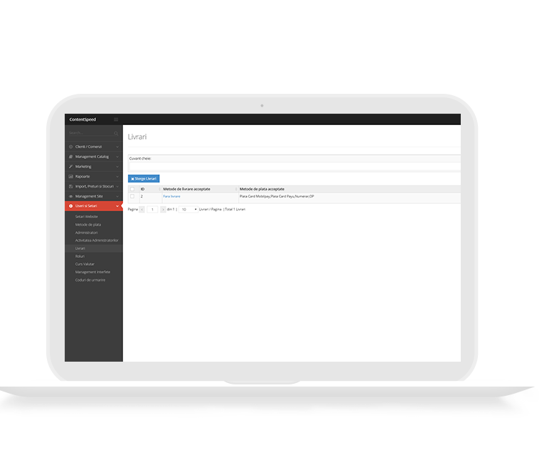 Integrare cu serviciile de curierat